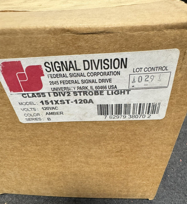 Luz estroboscópica Federal Signal 151XST-120A para áreas peligrosas ÁMBAR 120 V CA NARANJA