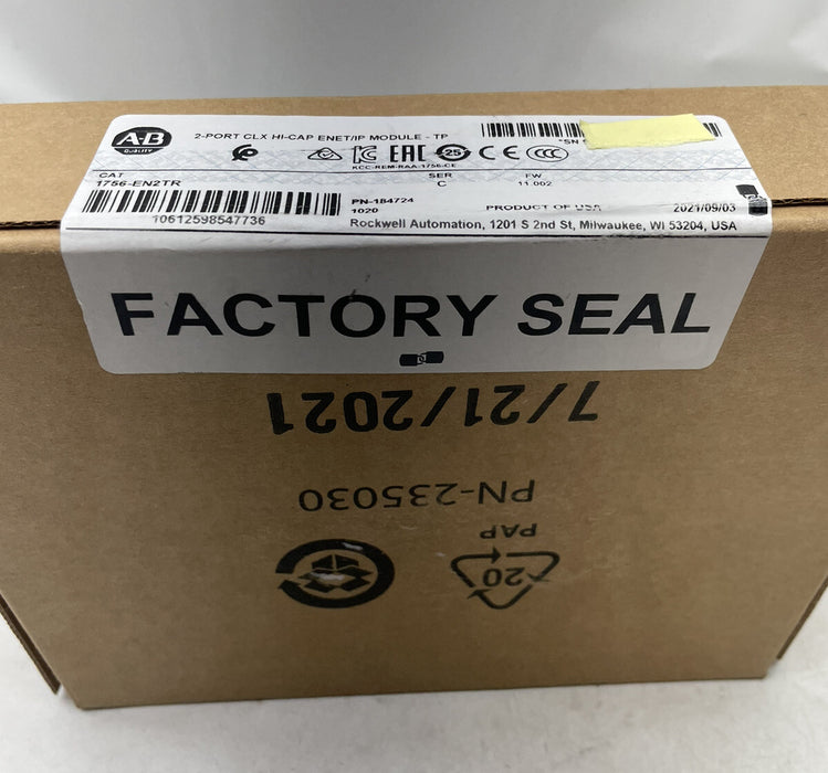 Nuevo 1756-EN2TR Sellado Allen Bradley Serie C FW 11.002 ControlLogix 2021