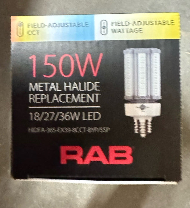 Lámpara de derivación de balasto LED RAB CORN COBB 18/27/36 W RPL 150 W Haluro de sodio 100-277 V