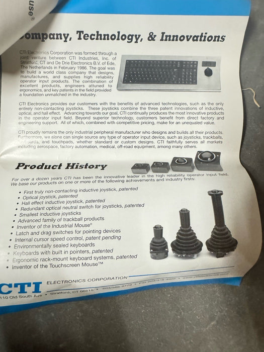 Ratón/joystick industrial CTI Electronics H80P9-3B H80XX
