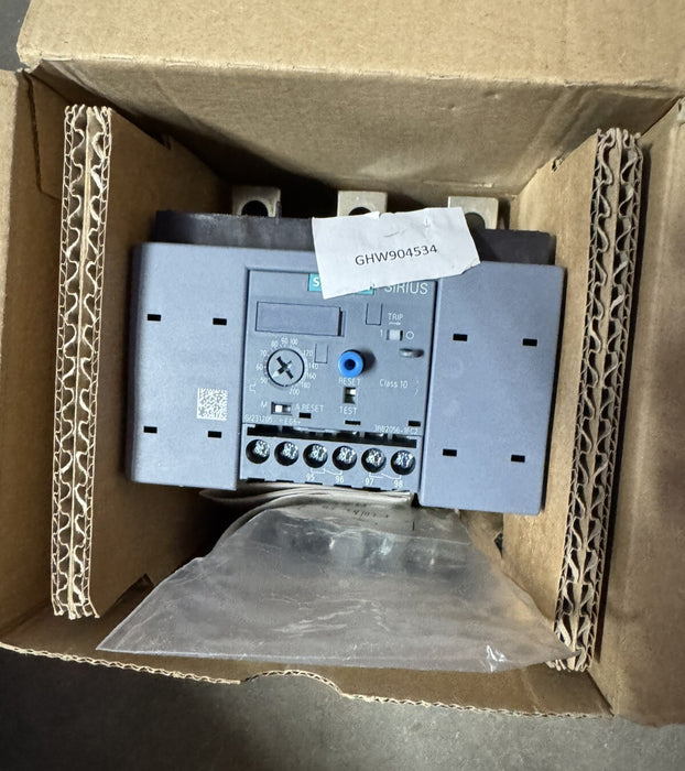 RELÉ DE SOBRECARGA AJUSTABLE SIEMENS 3RB2056-1FC0 NUEVO SELLADO 50-200A
