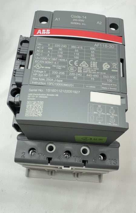 ASEA MARRON BOVERI AF116-30-11-14 / AF116301114 ABB 1SFL427001R1411 CONTACTOR