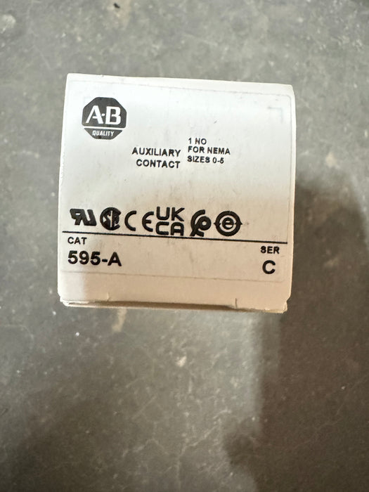 595-A NEW ALLEN-BRADLEY MOTOR STARTER AUXILIARY CONTACT AUX NO