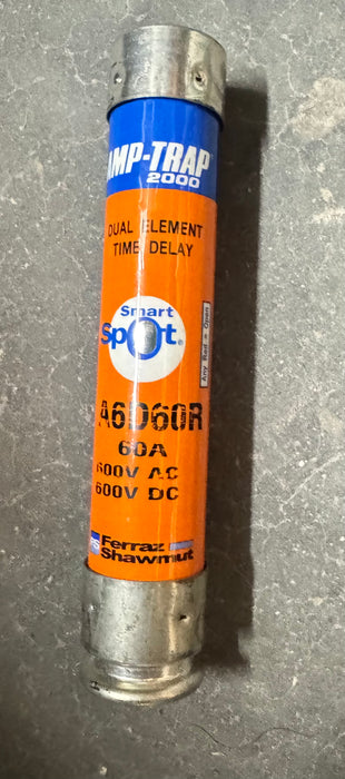 Ferraz Shawmut A6D60R SMART SPOT FUSE  600V AC AMP-TRAP TIME DELAY DUAL ELEMENT 60A