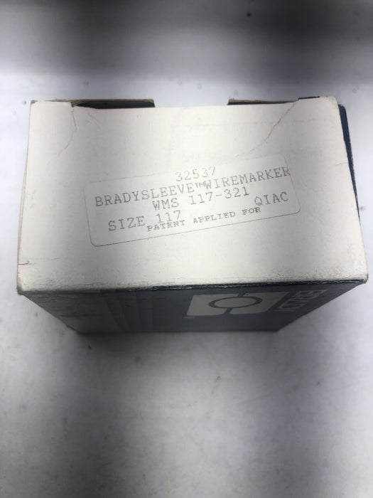 NEW  BRADYSLEEVE WIREMARKER 32537 / WMS-117-321  500 CNT ROLL 1.5" X .35"