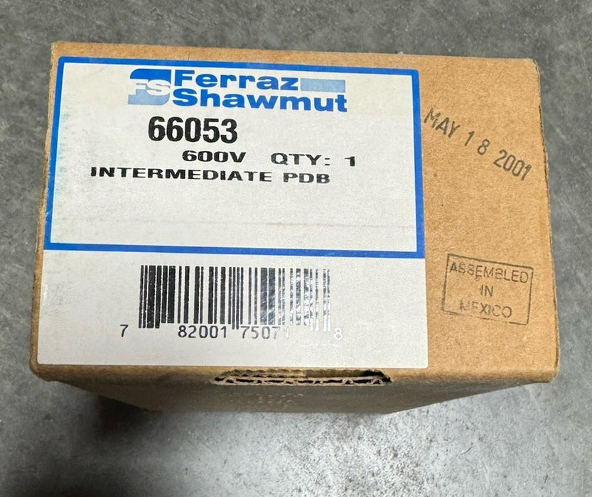 NEW FERRAZ SHAWMUT 66053 INTERMEDIATE PDB POWER DISTRIBUTION BLOCK  600V