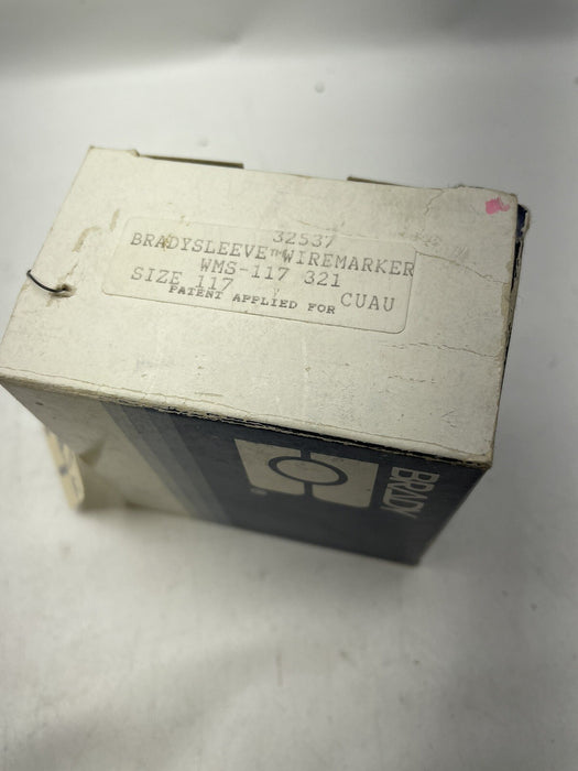 NEW  BRADYSLEEVE WIREMARKER 32537 / WMS-117-321  500 CNT ROLL 1.5" X .35"