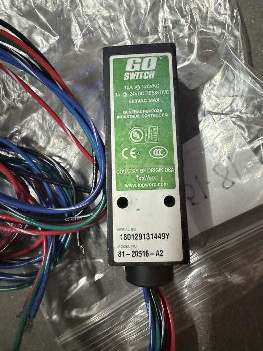 GO SWITCH 81-20516-A2 600VAC TOPWORX Magnetic Proximity Switch 8120516 NNB
