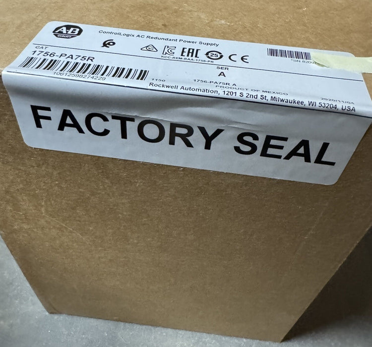1756-PA75R NEW 2020 ALLEN BRADLEY CONTROLLOGIX PLC REDUNDANT POWER SUPPLY SEALED