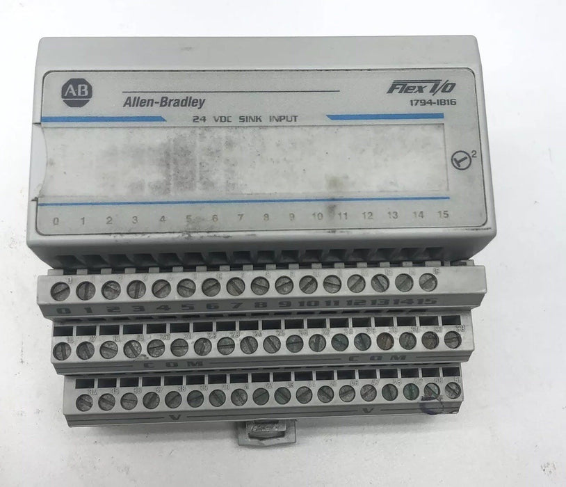ALLEN BRADLEY 1794-IB16 24VDC SINK INPUT MODULE AND 1794 TB3 TERMINAL BASE