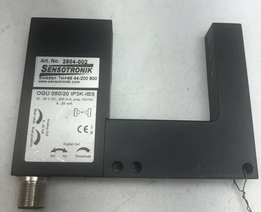 SENSOTRONIK OGU 050/20 IP3K-IBS OGU050/20-IP3K-IBS FORK LIGHT BARRIER