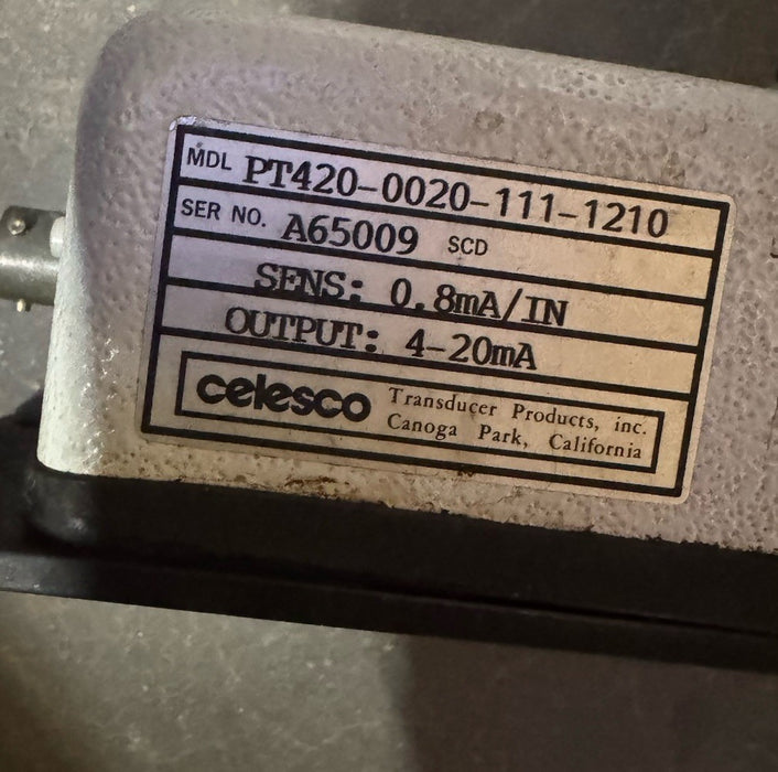 NEW PT420-0020-111-1210 CELESCO POSITION TRANSDUCER .8ma / INCH NNB
