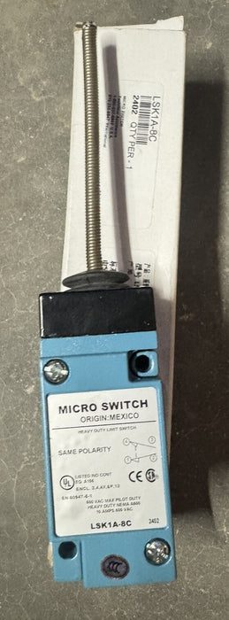 NEW HONEYWELL MICRO SWITCH LSK1A-8C  spring wand LIMIT NIB