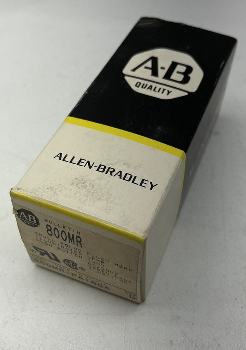 NEW Allen Bradley 800MR-PA16GA SMALL ROUND ILLUMINATED PUSHBUTTON GREEN FLUSH