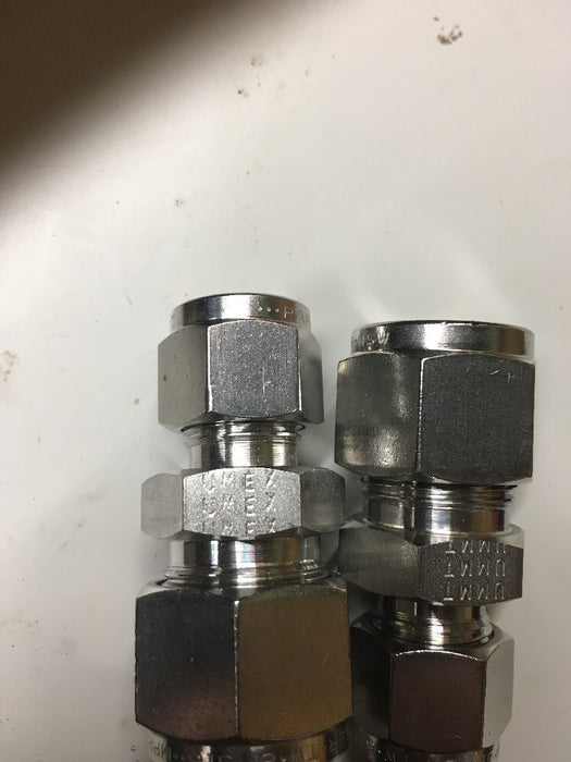 1 pcs New Parker A-LOK 8RU6-316 1/2" x 3/8" reducing union Stainless steel tube