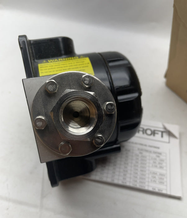 NEW ASHCROFT B720S XK307 PRESSURE SWITCH B720SXK307 RANGE 15PSI 15A  36 SST