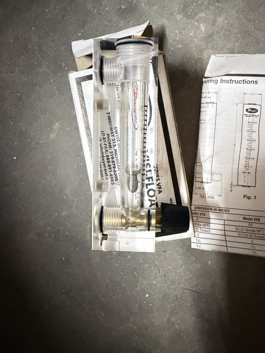 NEW DWYER VISI-FLOAT VFA SERIES FLOW METER VFA-44-BV