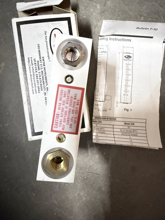 NEW DWYER VISI-FLOAT VFA SERIES FLOW METER VFA-44-BV