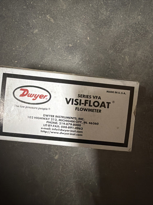 NEW DWYER VISI-FLOAT VFA SERIES FLOW METER VFA-44-BV