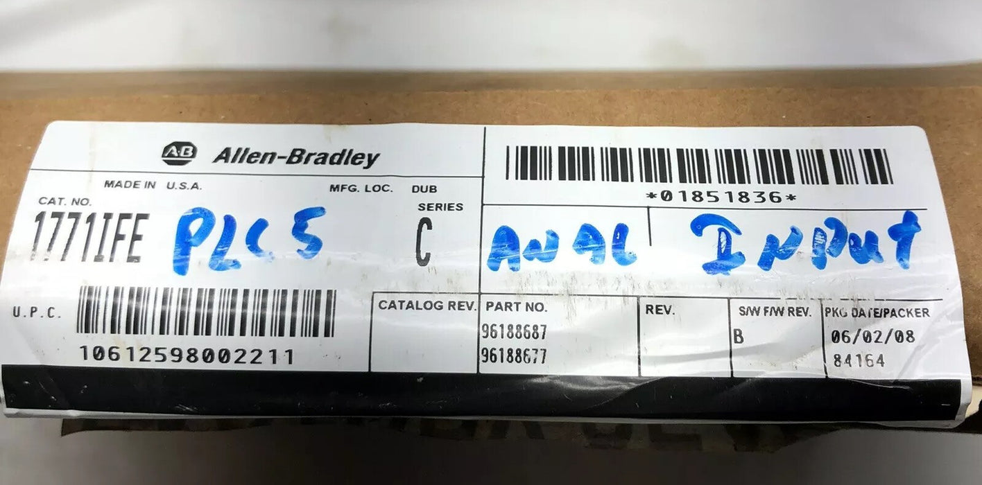 PLC-5 Analog Input Module 1771-IFE C New in Box Allen Bradley 1771-lFE/C 2008