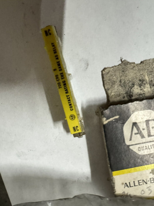 NEW ALLEN BRADLEY 700-CR6 CONTACT CARTRIDGE TYPE R RELAY N.C.