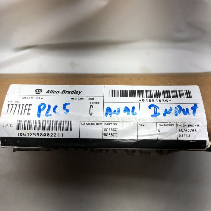 PLC-5 Analog Input Module 1771-IFE C New in Box Allen Bradley 1771-lFE/C 2008
