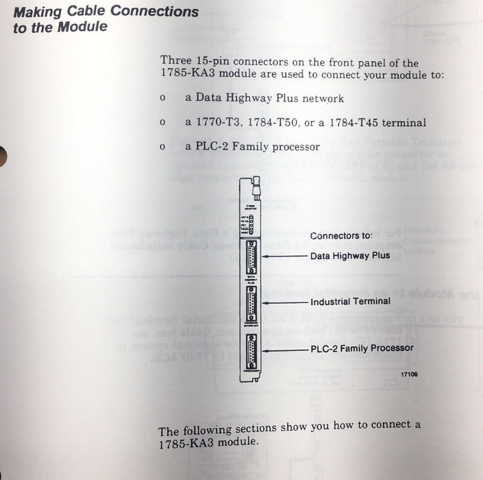 NEW 1785-KA3 DH PLUS PLC-2 COMM ADAPTER MODULE DH+ PLC-2 INTFC SERIES A REV D