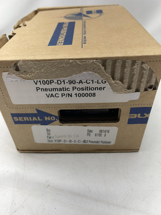 NEW V100P-D1-90-A-C1-LG BLX / VAC V100P PNUEMATIC POSITIONER 3-15 PSI INPUT V100
