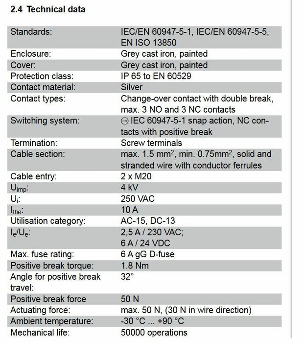 NEW SCHMERSAL T3Z068-22YR 101087881 PULL CABLE EMERGENCY STOP T3Z 068-22YR