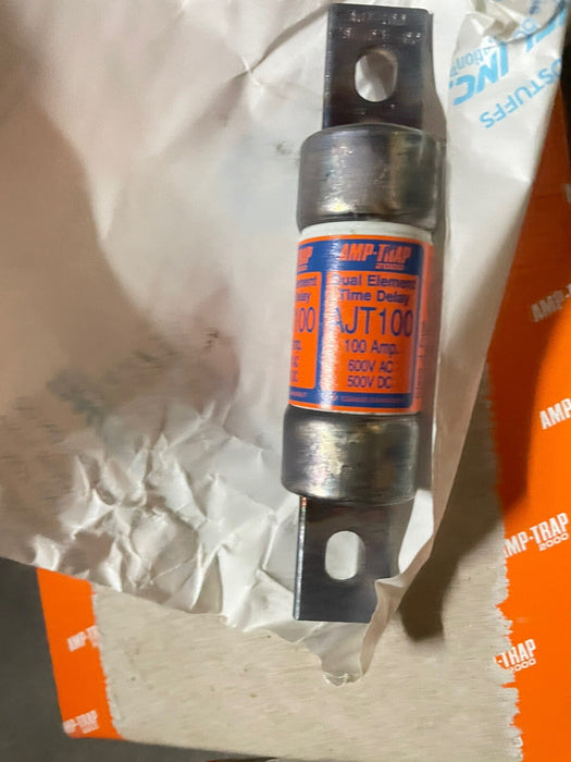 Ferraz Shawmut AJT100 Fuse 100A AJT 600V AC AMP-TRAP DUAL ELEMENT TIME DELAY