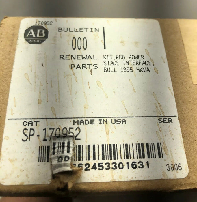 NEW SEALED 1395 DC DRIVE RENEWAL PART KIT PCB POWER STAGE INTERFACE SP-170952