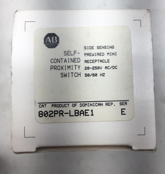 NEW ALLEN BRADLEY 802PR-LBAE1 /E Proximity Switch Mini QD AC/DC