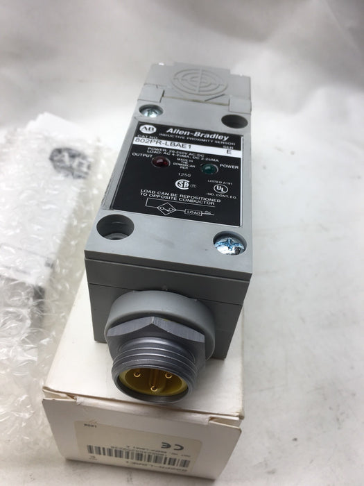 NEW ALLEN BRADLEY 802PR-LBAE1 /E Proximity Switch Mini QD AC/DC