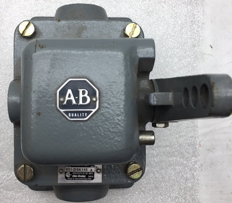 NEW ALLEN BRADLEY Limit Switch 801-DSK145 Heavy Duty Cast Iron w/ lever arm