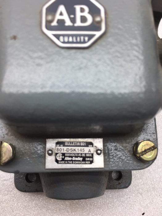 NEW ALLEN BRADLEY Limit Switch 801-DSK145 Heavy Duty Cast Iron w/ lever arm