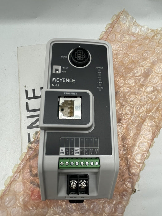 NEW KEYENCE N-L1 DEDICATED COMMUNICATION ETHERNET UNIT FOR 2D / 3D BARCODE READ