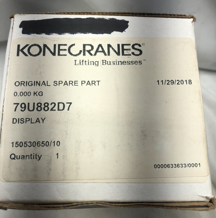 NEW KONECRANES 79U882D7 P&H CONTROLS MORRIS HANDLING DISPLAY METER MODULE