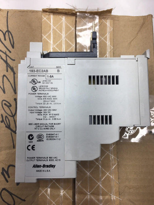 NEW 193-EC2AB ALLEN BRADLEY E3 PLUS OVERLOAD RELAY 193EC2AB NIB