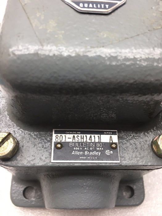 NEW Allen Bradley 801-ASH1411 Limit Switch Heavy Duty 801ASH1411 AB