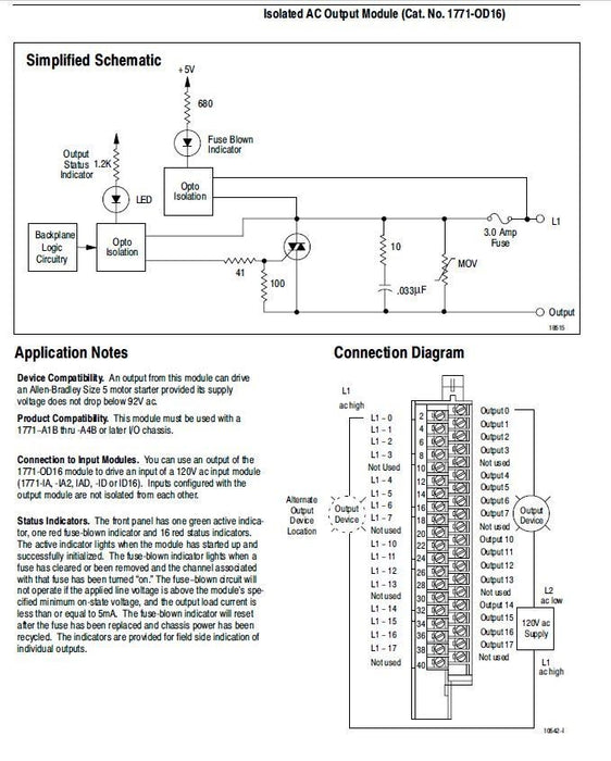 NEW SEALED 1771-OD16 ALLEN BRADLEY ISOLATED 16 POINT 120 VAC OUTPUT MODULE