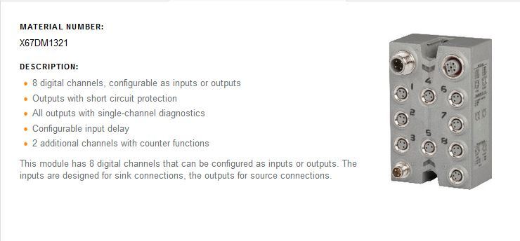 X67DM1321 B&R BnR INDUSTRIAL AUTOMATION X67 SYSTEM X2X LINK