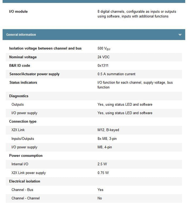 X67DM1321 B&R BnR INDUSTRIAL AUTOMATION X67 SYSTEM X2X LINK