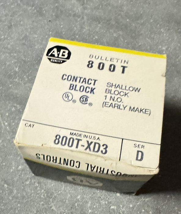 800T-XD3 NEW ALLEN BRADLEY CONTACT BLOCK 800TXD3