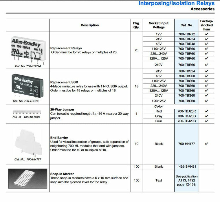 ALLEN BRADLEY 700-HLT 700-TBR24 INTERFACE MODULE INTERPOSING RELAY 700H-HLT1Z