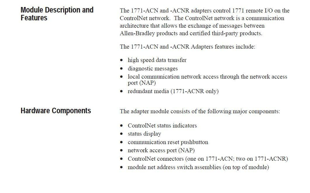 1771-ACNR /B NEW SEALED Allen Bradley Two-port Redundant Media ControlNet