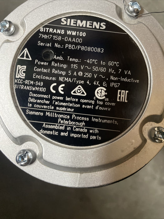 WM100 NEW SIEMENS 7MH7 158-0AA00 SITRANS SENSOR SITRANS MILLTRONIC 7MH7158 0AA00