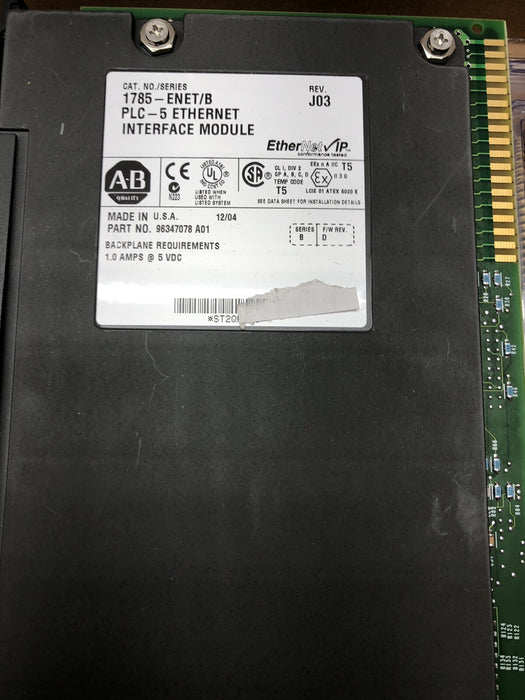 NEW Allen-Bradley 1785-ENET Ethernet Card Series B 1785ENET NIB 1785ENET/B  ENET