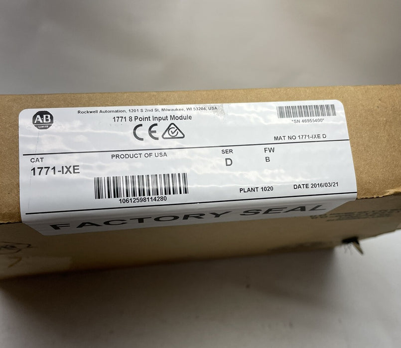 NEW SEALED 1771IXE /D ALLEN BRADLEY 1771-IXE THERMOCOUPLE MILLIVOLT INPUT