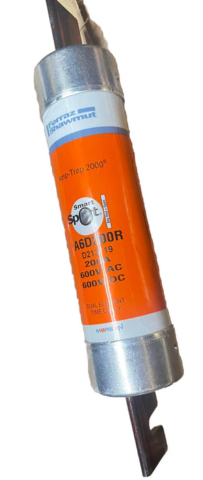 NEW 2020 Mersen-Ferraz A6D200R 200A 600V Class RK1 Amp-Trap Time Delay Fuse