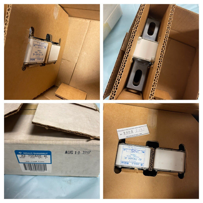 NEW BOX OF 2 GOULD AMPTRAP A2-70C600-4L AMP FUSES